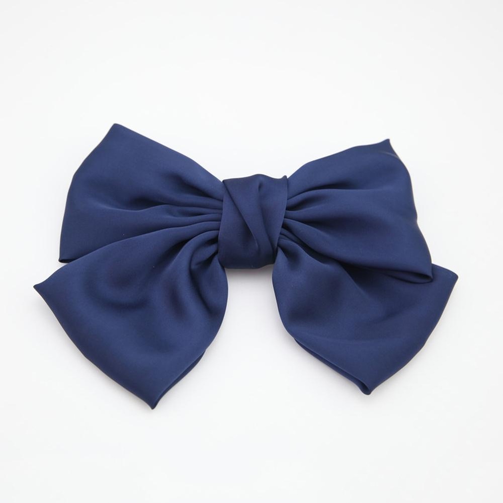 ❗️LAST❗️Blue Satin Oversized Bow Clip - Picture 2 of 4